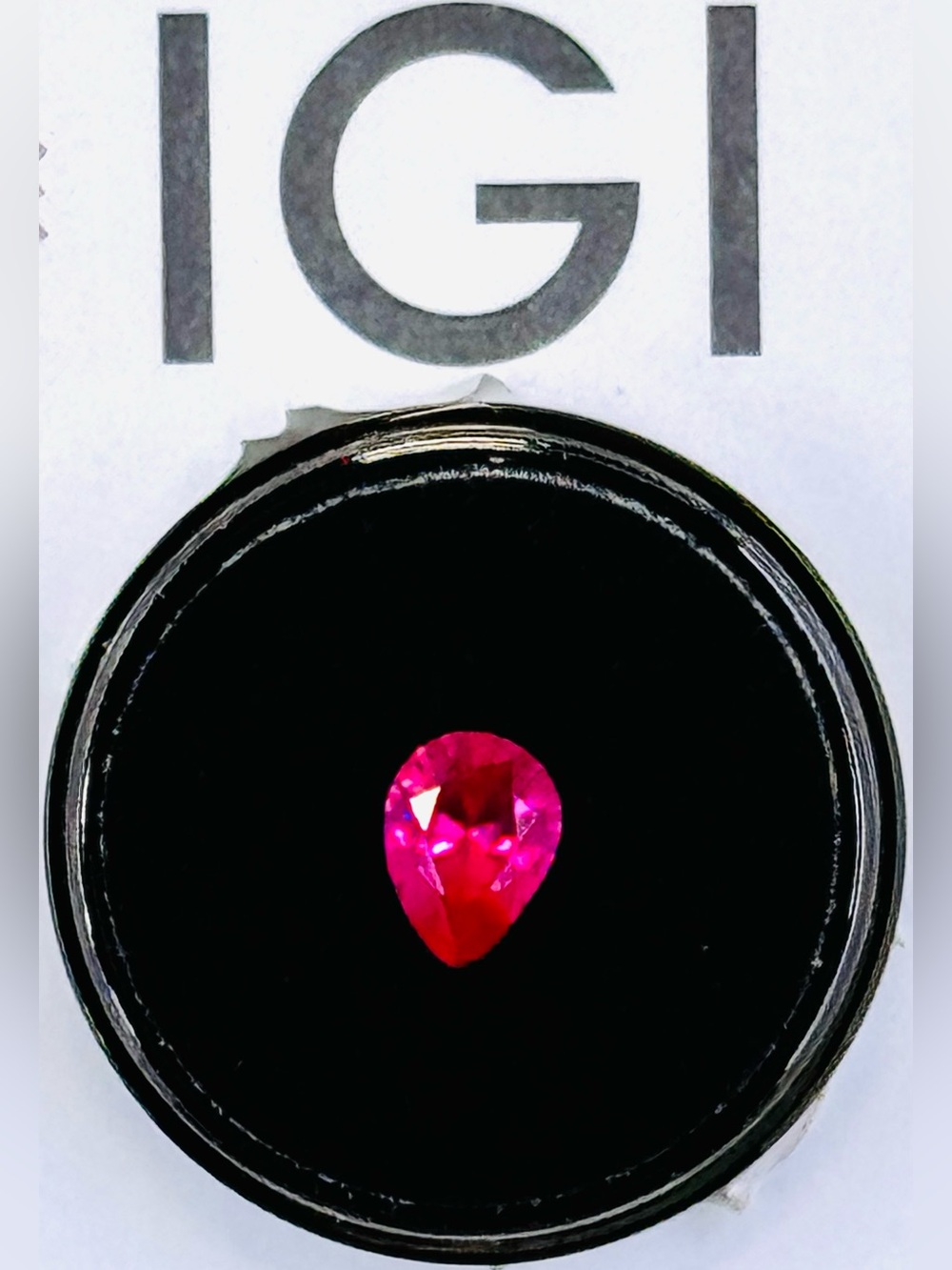 1.29 Carat Loose Pear Mixed Cut Red Ruby LG IGI CERT MSRP $645 Invicta